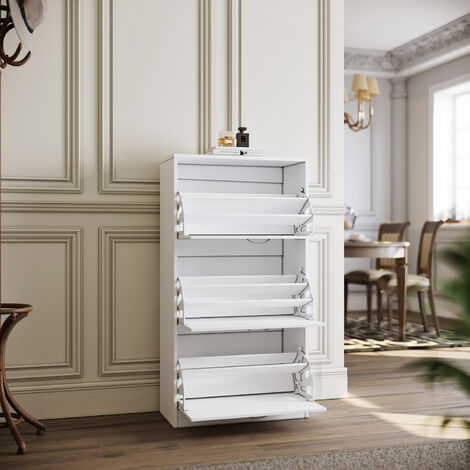 SIRHONA Portascarpe 103.5x30x48cm, Scarpiera Armadio Regolabile, Scarpiera da Appoggio, Mensola