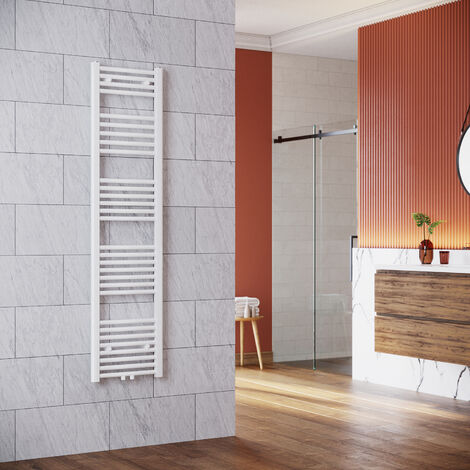 SONNI Radiador Toallero Agua Radiadores Toalleros Electricos Conexión Intermedia 400x1600mm Blanco 547W