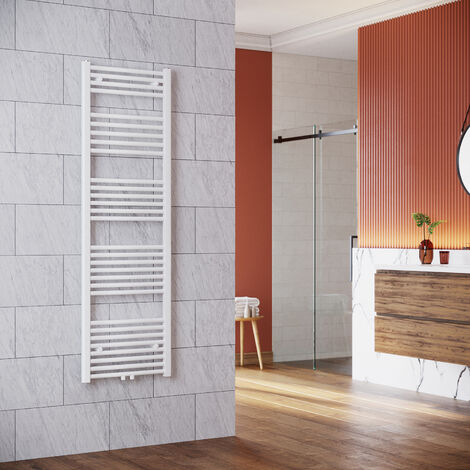 SONNI Radiador Toallero Agua Radiadores Toalleros Electricos Conexión Intermedia 500x1600mm Blanco 603W