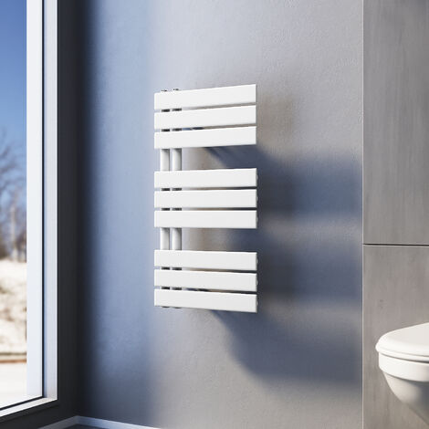 SONNI Radiadores Toalleros de Agua Radiador de Baño Conexiones Laterales Toallero de paneles 762x400mm Blanco 570W