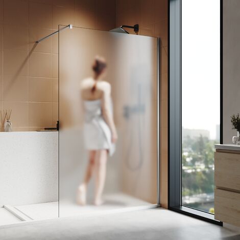 BERNSTEIN - Cabina De Ducha Italiana Vidrio Templado Esmerilado 8mm Mampara De Ducha Barra Estabilizadora EX101 - 200x100cm | Leroy Merlin