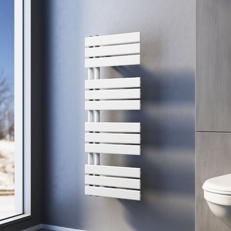 SONNI Radiadores Toalleros de Agua Para Baño 1038x400mm 767W Blanco Toallero de Paneles Conexiones Laterales (1/5)
