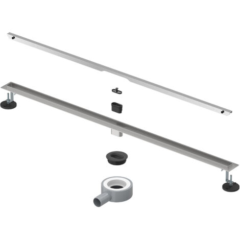 SIRHONA Canaleta Ducha de Acero Inoxidable Rejillas de Desaguee para Ducha Sifón de 360 Grados Longitud 100 cm