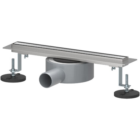 SIRHONA Canaleta Ducha de Acero Inoxidable Rejillas de Desaguee para Ducha Sifón de 360 Grados Longitud 30 cm