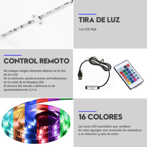 SIRHONA Mueble TV Blanco con Luces 12 Colores,Mesa TV Madera Mueble de Salon con LED Estantes de Cristal y Puerta Abatible 130x45x35 CM