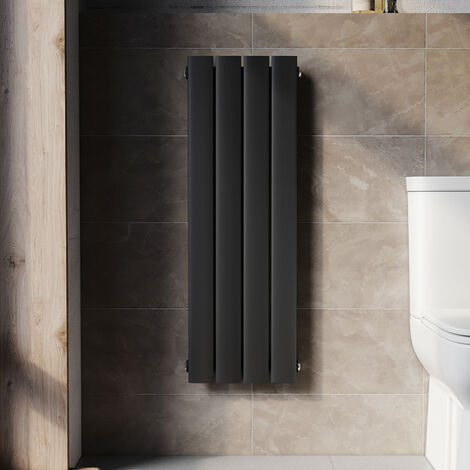 ELEGANT Radiadores de Agua Caliente 900 x 311mm,Radiador de Salón Potencia 312 W,Monocapa Vertical,Conexiones Centrales G 1/2" - Antracita