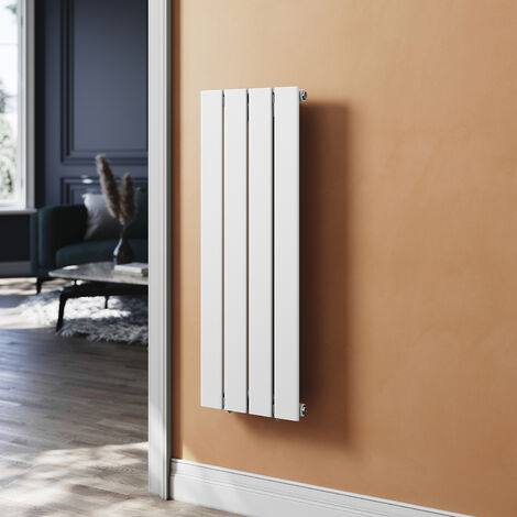 ELEGANT Radiadores de Agua Caliente  900 x 311mm,Radiador de Salón Potencia 312 W,Monocapa Vertical,Conexiones Centrales G 1/2" - Blanco