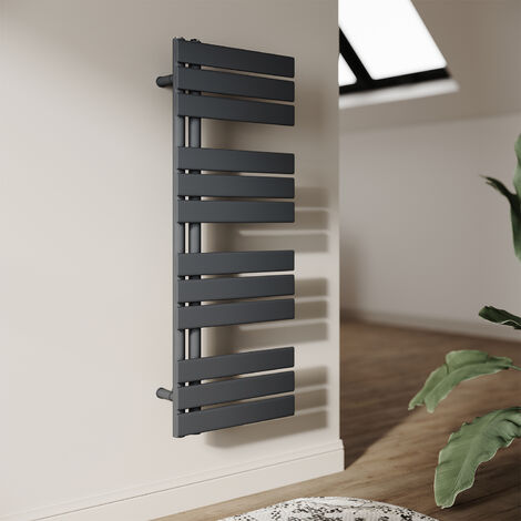SONNI Radiador Toallero de agua Toallero Baño Radiador Toallero de Paneles Conexión Lateral Radiador Secador de Toallas de Agua Caliente Antracita 1038 x 400 mm 767W