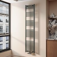 SONNI Radiador de baño secador de toallas antracita 765 vatios Calentador de Centro Conexión con Termostato Multibloque 1800x400mm