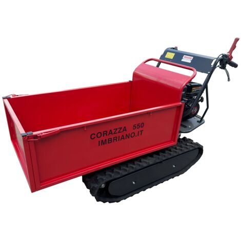 Motocarriola Corazza 550 Portata 500 kg Benzina Minitrasporter Cingolato