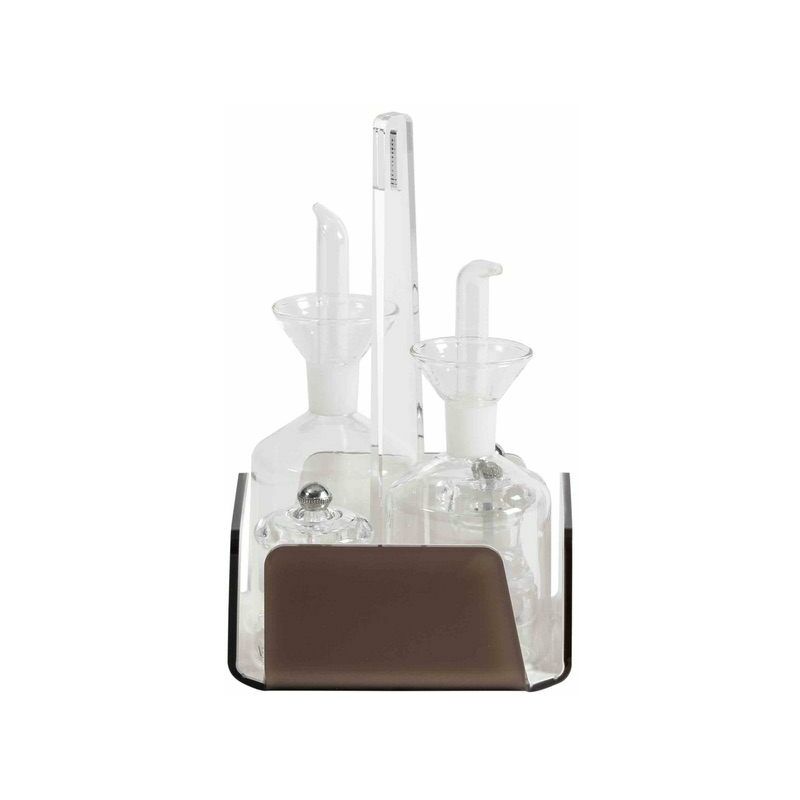 Menage Cestino L.W. Satin Brown / White 14,5cm X 23cm X14,5cm Vesta Home