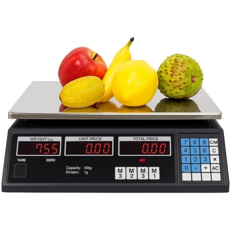 BALANCE NUMERIQUE ELECTRONIQUE DE COMMERCE JUSQUA 40KG AVEC BATTERIE DE SECURITE