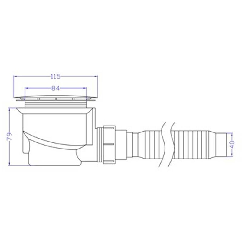 KOOBON Bonde d'écoulement Siphon Receveur de douche 90 mm, avec