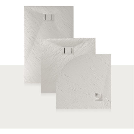 Bac à douche blanc effet pierre mod. Blend 80X160 cm rectangulaire