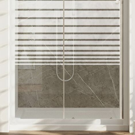 Porte de douche blanche coulissante pour h 185 verre sérigraphié mod. Blanc 110 cm