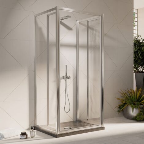 Cabine De Douche 70x70 Idralite – Verre Transparent 3 Parois, Ouverture Pivotante
