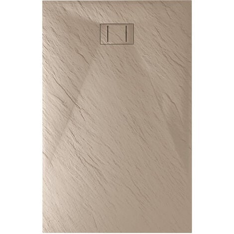 Bac à douche tourterelle effet pierre mod. Blend 80X180 cm rectangulaire
