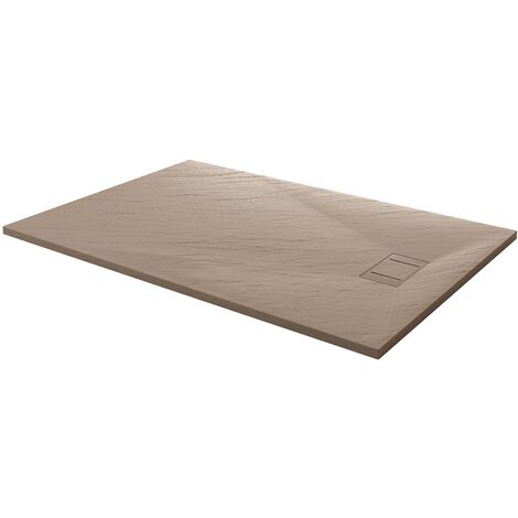 Bac à douche tourterelle effet pierre mod. Blend 80X180 cm rectangulaire