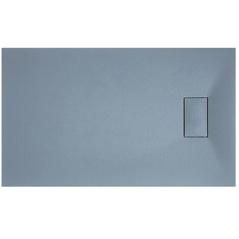 Bac à douche gris effet pierre en smc rectangulaire mod. Strong 70x150 cm (1/5)