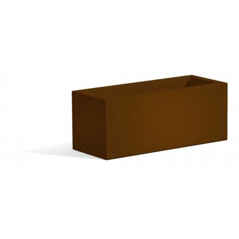 Idralite – Jardinière rectangulaire en résine 100x40 cm – Couleur bronze – Finition sablée – Capacité 150 litres – Écologique et recyclable (1/2)