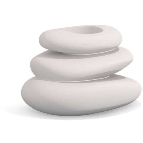 Vase Eden Blanc en Polymère Monacis - L75xP62xH47 cm