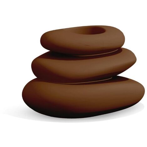 Vase Eden Marron en Polymère Monacis - L75xP62xH47 cm