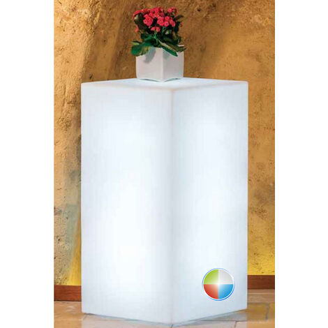 Youcube Top LED Multicolore avec câble en polymère Monacis - 40x40x80 cm H