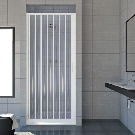 Porte de douche pvc h 185 mod. Vergine 80 ouverture latérale