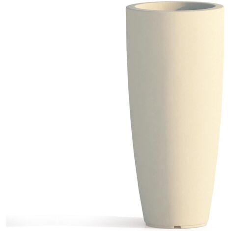 Idroweb – Pot rond en polyéthylène 70 cm – Finition sablée – Capacité 12 litres – Résistant aux chocs et intempéries – Made in Italy