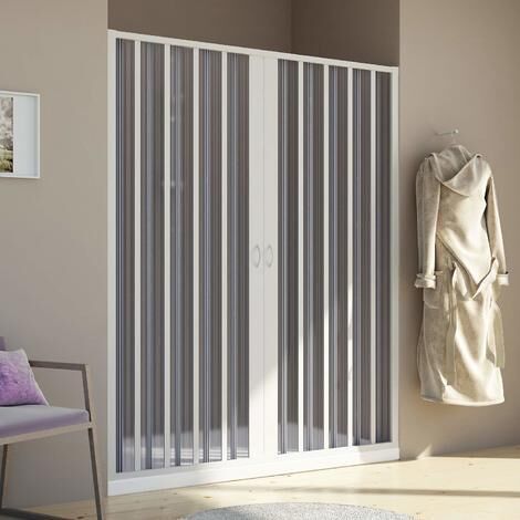 Porte de douche pvc accordéon h 185 mod. Aura centrale 130 cm (1/5)