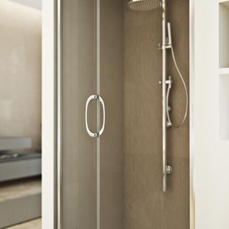 Porte de douche coulissante verre transparent h 185 mod Replay 2 portes 160 cm