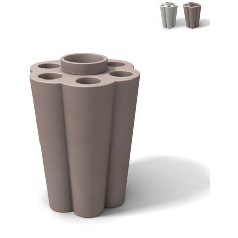 Porte-Parapluie rond avec récipient pour les gouttes moderne tourterelle mod. Lulet (1/5)