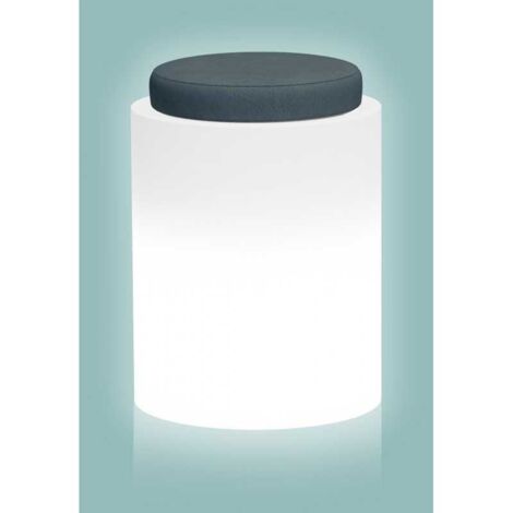 Pouf carré avec lumière led en résine 40X40 cm mod. Square LED Multicolor avec Batterie (1/2)