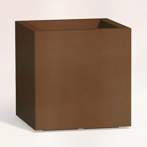Vase Cube en Bronze en Polymère Monacis - L40xPR40xH40 cm (1/2)
