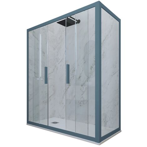 Cabine parois douche coulissante 70x150 Bleu Navy Glam Duo (1/2)