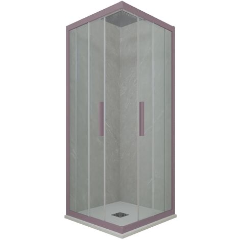 Cabine parois douche coulissante 75x90 Lavande Kolors (1/2)