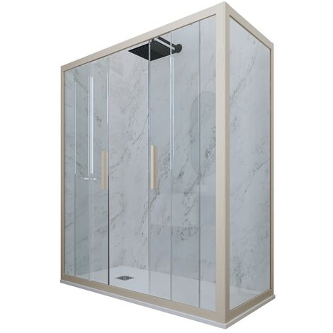 Cabine parois douche coulissante 75x140 Champagne Glam Duo (1/2)