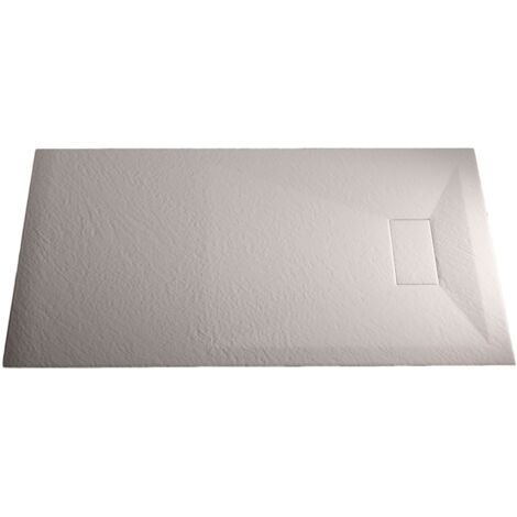 Bac à douche blanc effet pierre en smc mod. Strong 70x120 cm