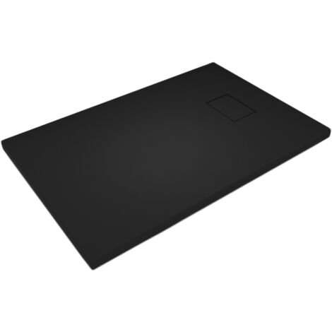Bac à douche anthracite effet pierre rectangulaire en smc mod. Strong 70x90 cm