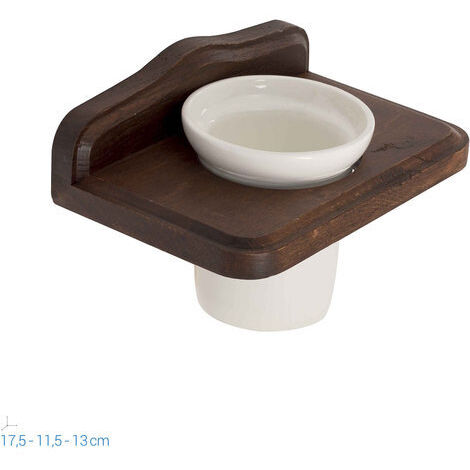 Porte-savon Et Porte-brosse à Dents En Porcelaine Beige, Finition Brossée, Adulte