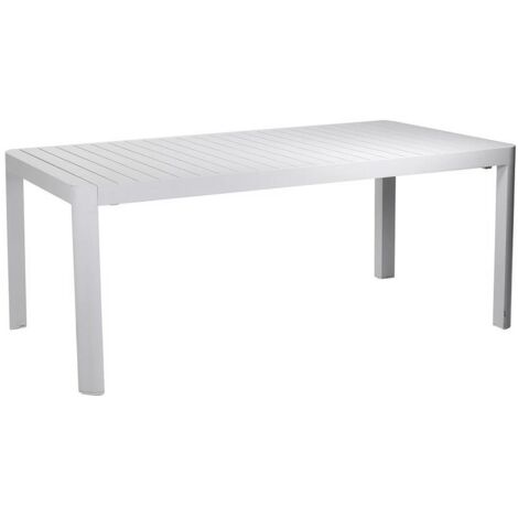 Table blanche extensible rectangulaire en aluminium Claveland (1/5)