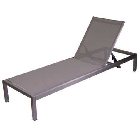 Bain de soleil en aluminium anodisé Buffalo 197x64x30h cm (1/5)