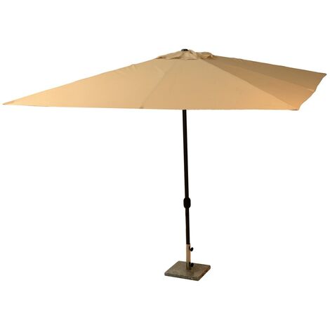 Parapluie Michigan mât central 3x3 cm sable en aluminium sans socle (1/3)