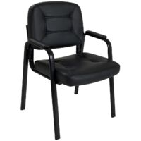 Chaise gaming rembourrée similcuir noir – Confort XL – Empilable – Pour salles d'attente et conférences – Notek