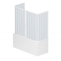 Idralite – Pare-baignoire pliable en PVC blanc – Hauteur 150 cm – Ouverture centrale – Dimensions 70x170 cm – Adaptable pour baignoires