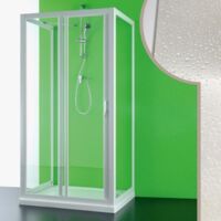 Cabine de douche en forme U en acrylique mod. Mercurio 70x130x70 cm avec ouverture latérale