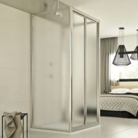 Cabine de douche en forme U pliante verre opaque h 198 mod. Urban Trio P 90x75x90 cm