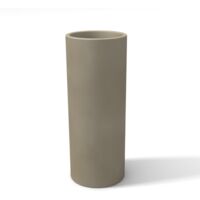 Pot de fleur jardinière tourterelle rond haut pour plantes moderne en résine mod. Barocco