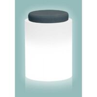 Pouf carré avec lumière led en résine 40X40 cm mod. Square LED Multicolor avec Batterie