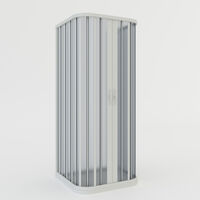 Idralite – Cabine de douche pliante 3 côtés en PVC – Dimensions réglables 70x70x70 cm à 60x60x60 cm – Hauteur 185 cm – Ouverture centrale